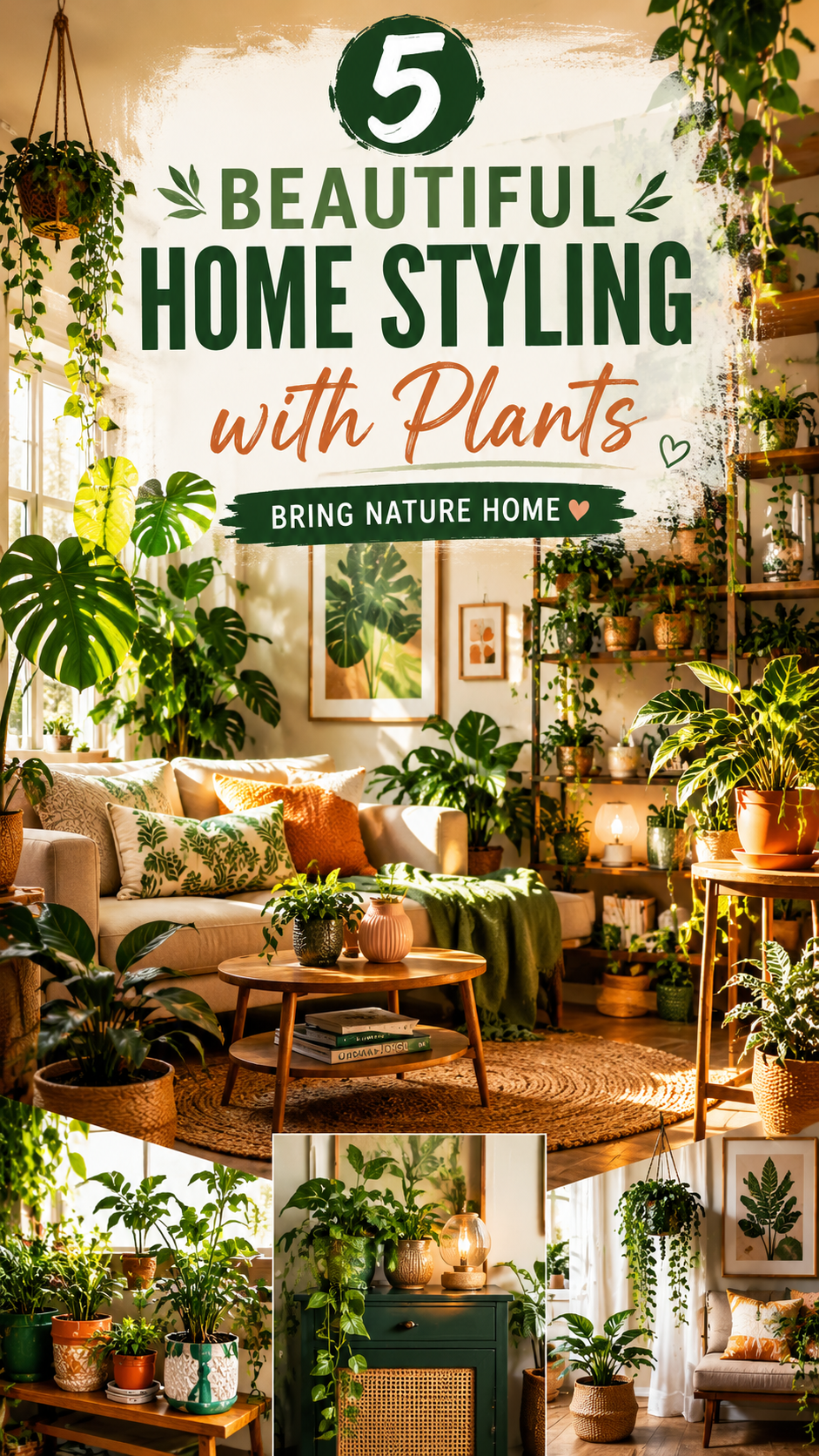5 Beautiful Home Styling with Plants”