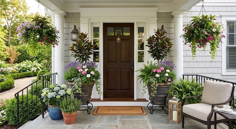 Frame Your Front Door With Plants
