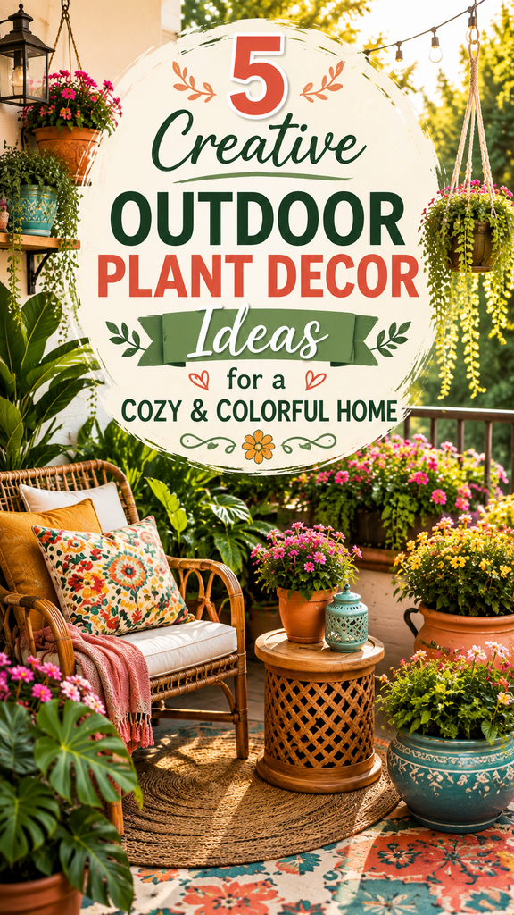 Creative Outdoor Plant Decor Ideas for a Cozy & Colorful Home